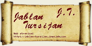 Jablan Turšijan vizit kartica